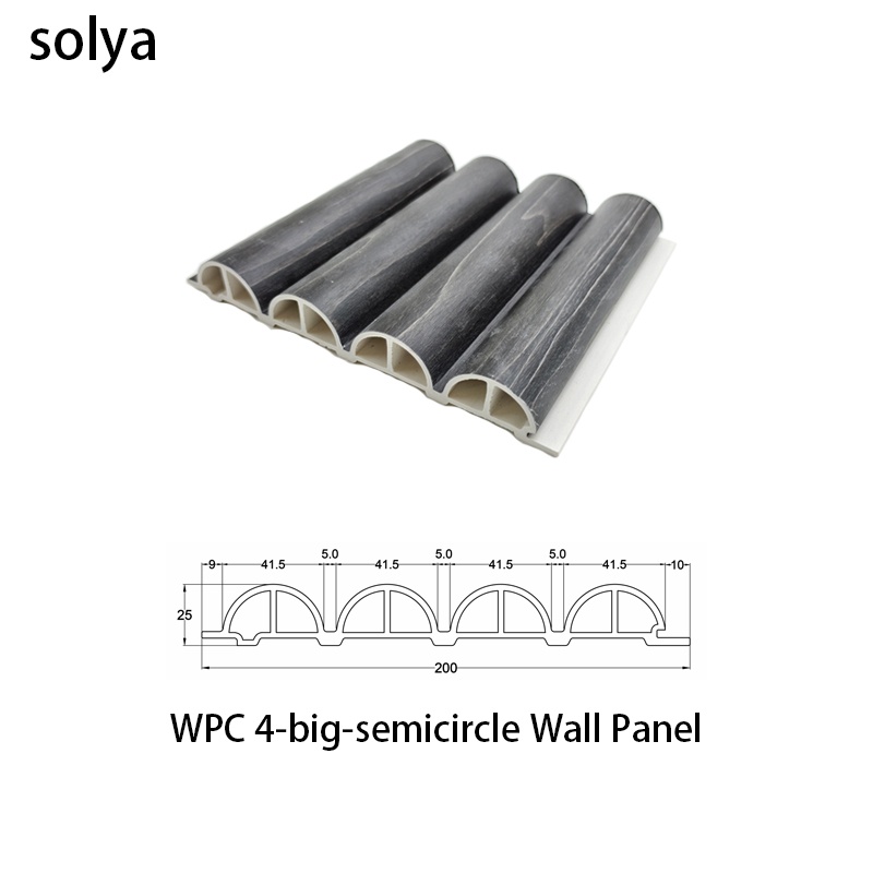 WPC 4 big semicircle wall panel