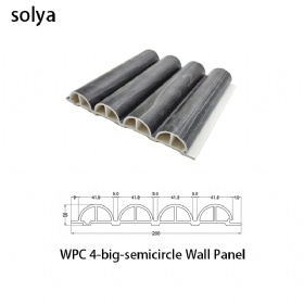 WPC  4 big semicircle wall panel
